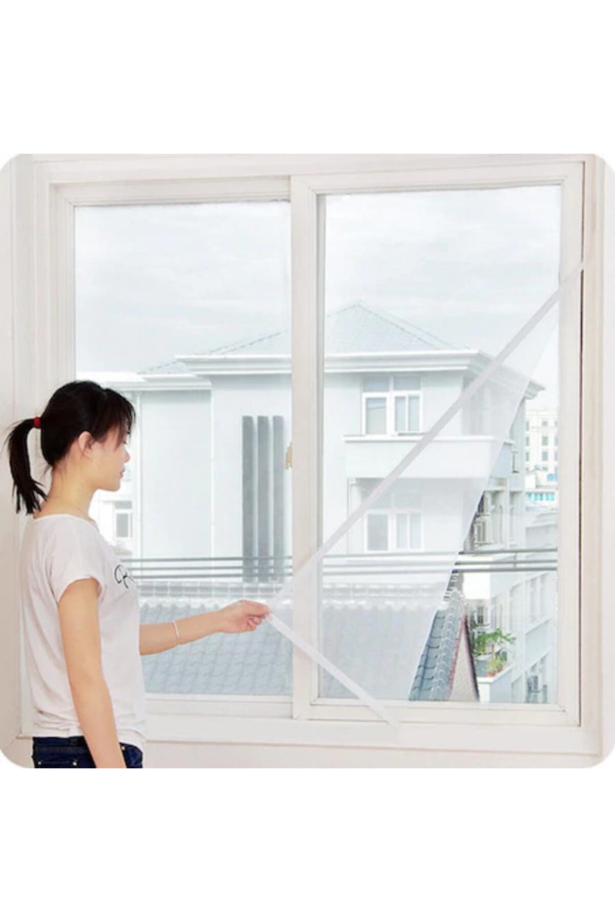 Kesilebilir Pencere Sinekliği Cırt Bantlı Yapışkanlı 100cm X 150cm