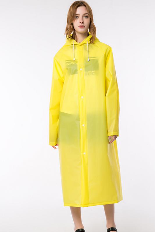 Yağmurluk Kapüşonlu Unisex Sarı