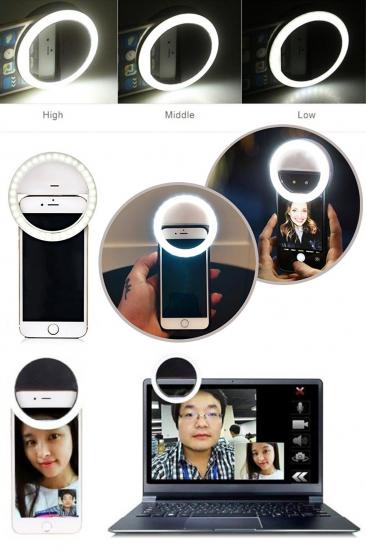 Toptan Selfie Led Aydınlatma Işığı 3 Kademeli Halka Işık Fiyatı