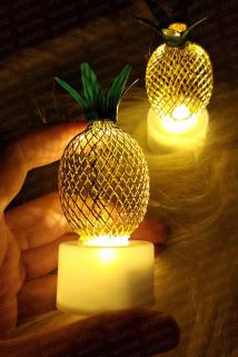 Toptan Ananas Mini Dekoratif Led Işık Gece Lambası Metal Fiyatı