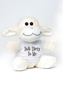 Talk Dirty To Me Yazılı Tişörtlü Peluş Kuzu 25 Cm